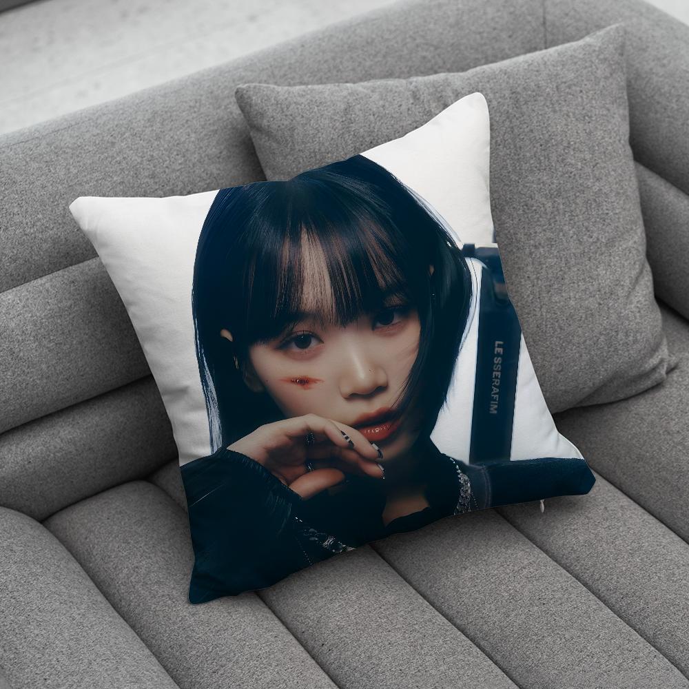 

C-Chaewon L-LesserafimS-S Pillow Case Soft Cushion Cases for Farmhouse Sofa Decor Home Decorations and Protector 40cmx40cm