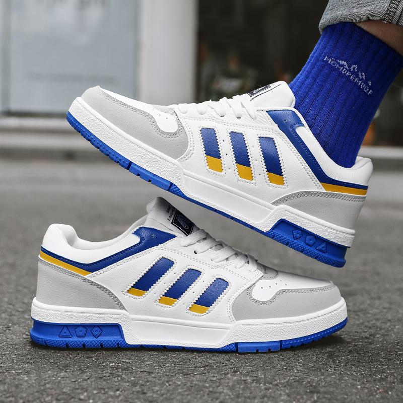 Fashion board shoes new fashion pair fashion shoes four seasons students casual leather non-slip wear-resistant sports shoes