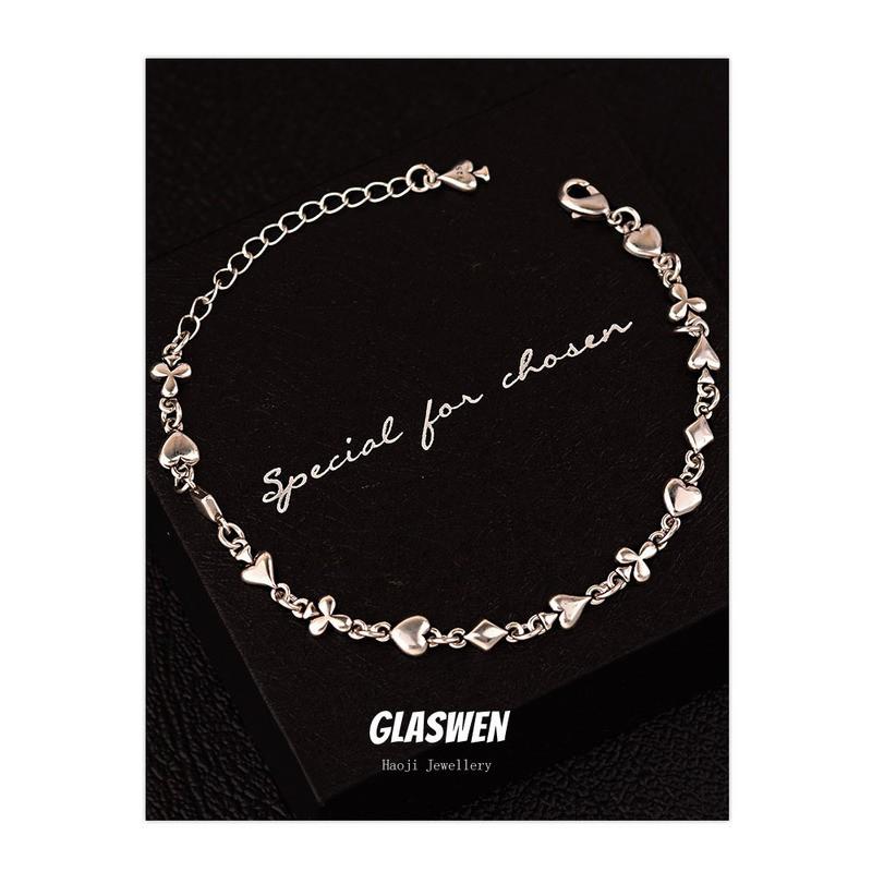 Black Zircon Cross Bracelet Women Vintage Hip Hop Iris Flower Charm Copper Adjustable Wristband SL0474