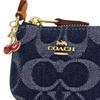 New COACH Denim Bag Accessory Mini Women's Gold & Dan Gold & Denim CZ085-IMXIA