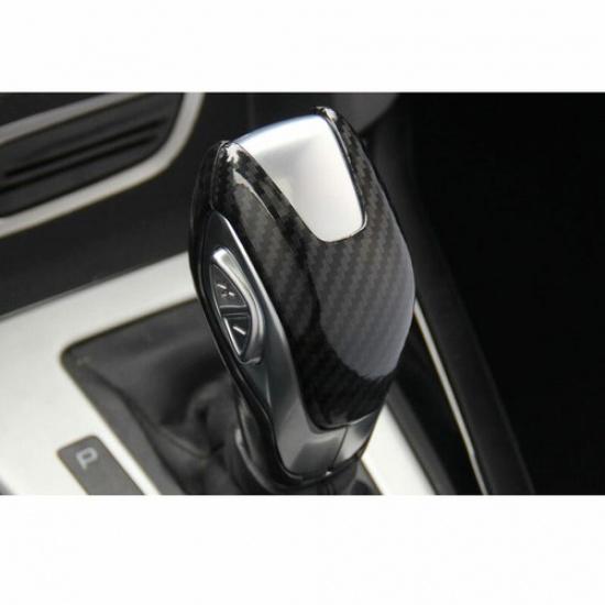 Carbon Fiber Style Inner Gear Shift Knob Cover Trim For Ford Focus 2012-2018 AT