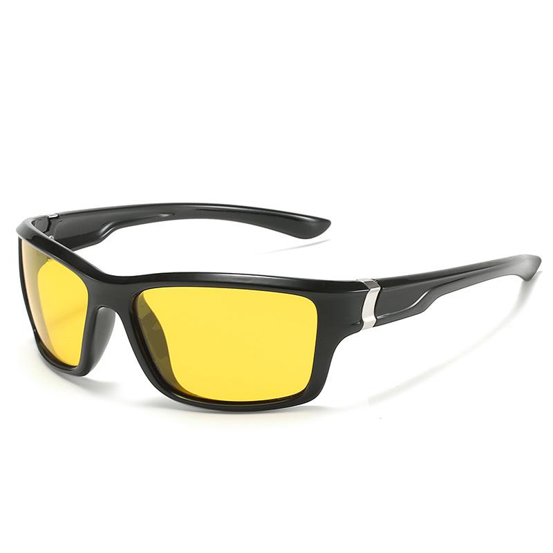 

Men S And Women S Outdoor Sunglasses 8501 Sports Cycling Glasses, Night Vision Yellow Film Polarized Sunglasses