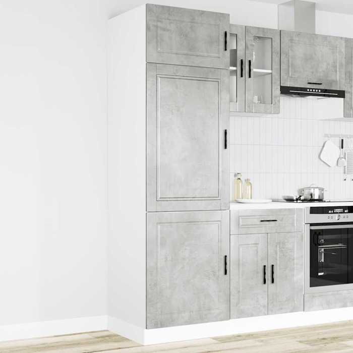 VidaXL Kitchen Cabinet Porto Concrete Grey Engineered Wood 854111
