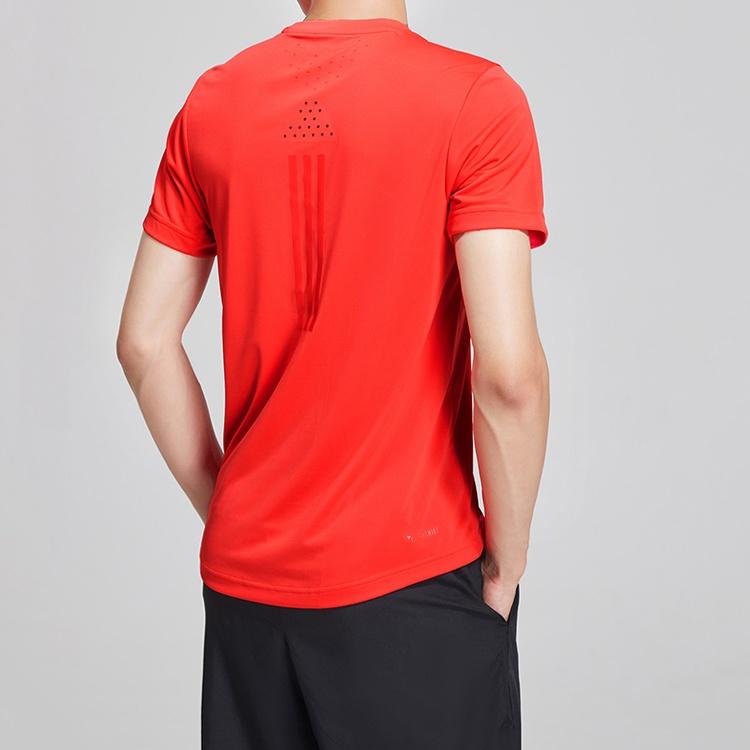 adidas Running Training Sports Round Neck Short Sleeve Red Men's EI6397