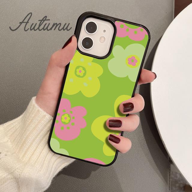 Flowery Phone Case for iPhone 11 12 13 14 Pro Max Mini X XR XS SE 2020 5 6S 7 8 Plus Samsung Galaxy S21 S22 Cover Shell