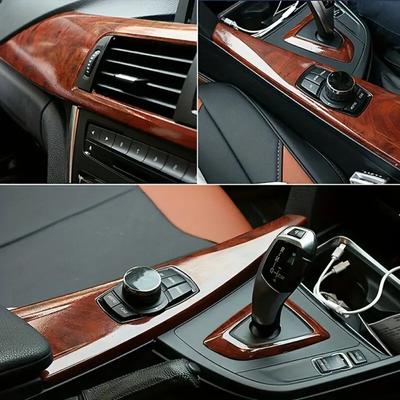 30x100cm Car Sticker High Glossy Self-adhesive Wood Grain Car Sticker Wrap Furniture Table Decors Car Interior Film