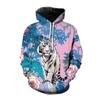 Autumn New Men's Animal Tiger Sweatshirts 3D Printed animal Hoodies Sports hoodie loose long sleeve pockets Fashion Hoodie