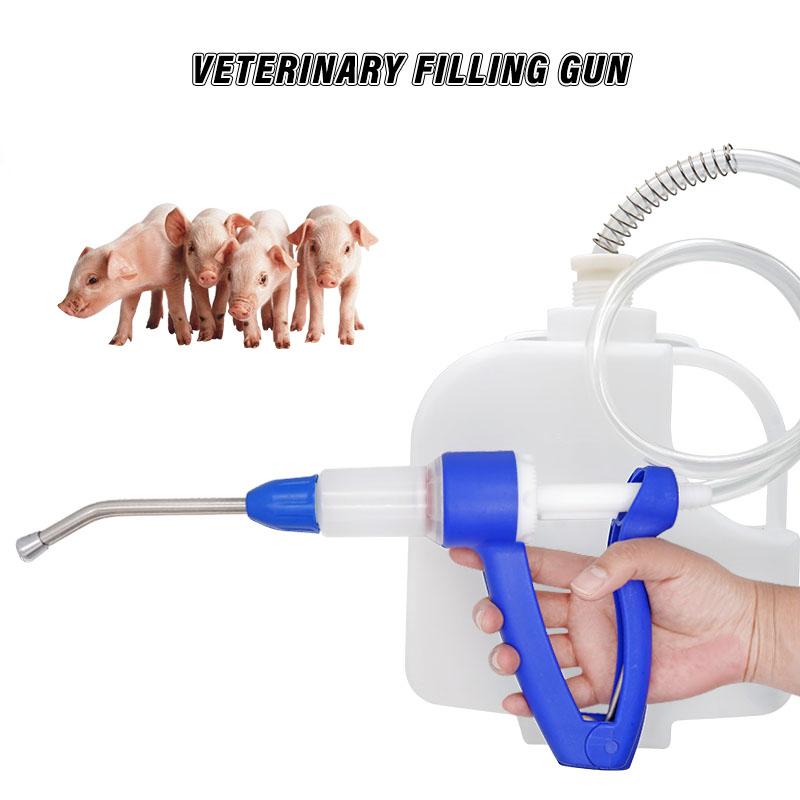 30ml Veterinary Drencher Continuous Feeding Gun Automatic Feeder for Cattle Backpack Medicine Pot Drenching Gun with or Without