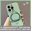 Simple solid color liquid silicone magnetic attraction suitable for 17ProMax couple iPhone13 Apple 14 mobile phone case 15 soft
