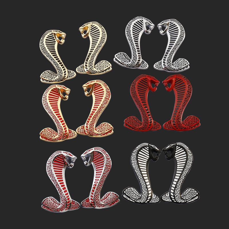 Cobra Snake Metal Grille Emblem for Ford Mustang