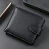 Men's Large Capacity Leather Wallet with Multiple Card Slots - Youth Simple Short Design