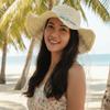 Breathable Big Brimmed Straw Hat with Turquoise Woven Sun Cap Vacation Beach Cap  Performances