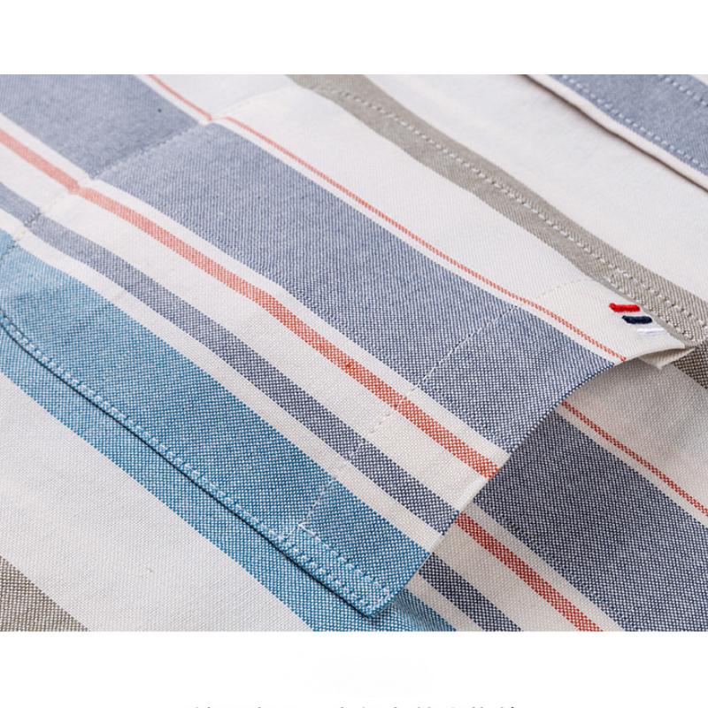 Podzimní A Zimní Nová Oxford Pánská Košile S Dlouhým Rukávem Ležérní Košile Slim Kostkovaná Volná Ležérní Čistá Bavlna Bílá Palcová Košile