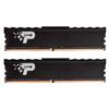 Kit de 16GB DDR4 3200MHz PC4-25600 Série Signature Premium da Patriot Memory (2 x 8 GB) Memória Desktop com Dissipador de Calor PSP416G3200KH1