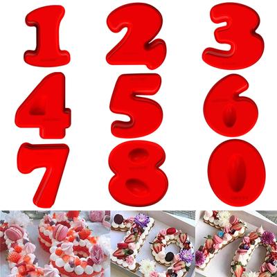 Large Silicone 0-9 Number Cake Tin Mould Birthday Party Baking  Tool