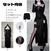 JUNDOMECY Sister cosplay sexy nun saint habit Halloween costume adult ladies cute long sleeve slit plus size outfit cross one-piece veil stockings