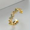 1Women's fashionable and unique butterfly ring with adjustable opening