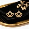 Full Diamond Heart Crown Earrings/ODM   & Customization          ES040