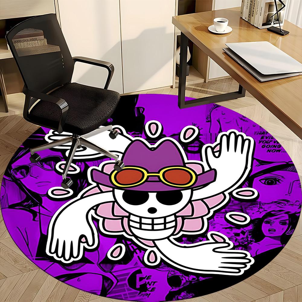 1pc One Piece Skull Office Round Area Rug, Under Office Chairs Bedroom Living Room Home Decor  a1022161