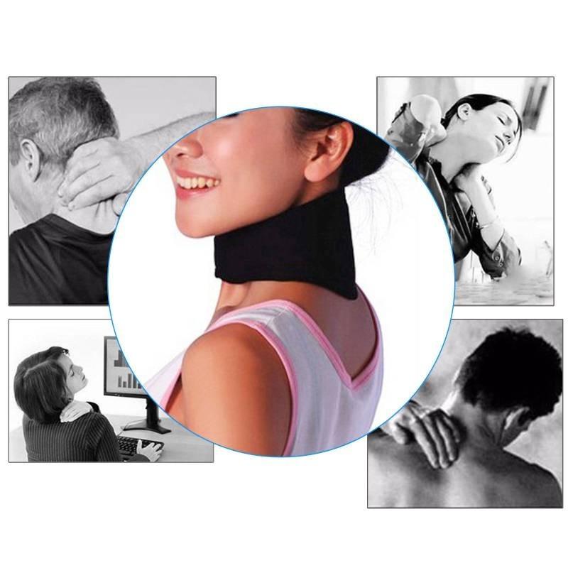 Cozy Neck Protection Wrap Self-heating Black Thermal Neck Brace For Men And Women