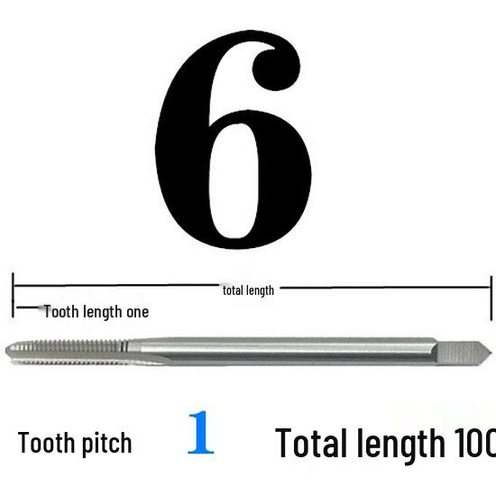 Extended Shank Fine Thread Tap for Hand and Machine Use, Non-standard Sizes M4-M24