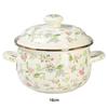 2/3/4/5/6L Household Saucepan with Lid Enamelled Steel Cooking Pot Heat Resistant Multi-Purpose Big Chubby Stew Soup Pot