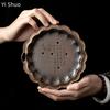 Gilt Antique Dry Bubble Tray Chinese Retro Teapot Base Ceramic Water Storage Dry Serving Trays Ceramic Tea Tray