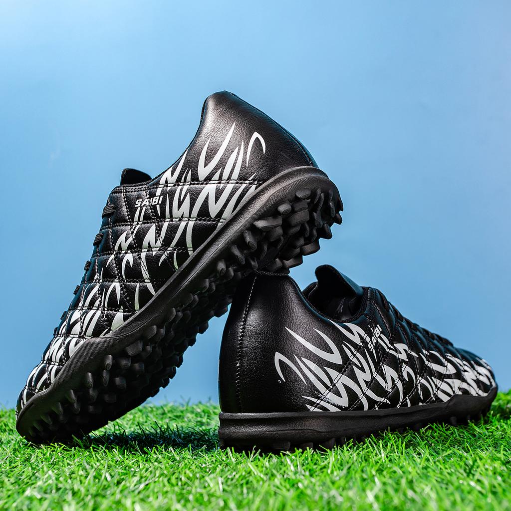 Professional Men TF Football Cleats Shock Absorbing PU Upper Durable Rubber Turf Sole For Adult Grass Field Soccer Games