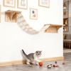 Cat Bridge Step Set Wall Mounted Cat Shelf Wooden Tree Ladder with Climbing Step Shelves Cat Furniture Activity Center