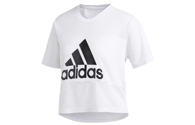 Adidas T Shirts Women s White Crew Neck Moderate EB4502 S