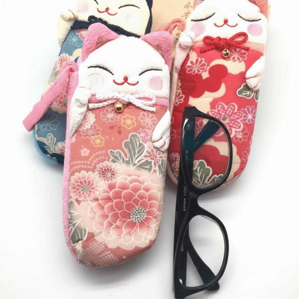 Lucky Soft Eyeglasses Spectacle Box Sunglasses Pouch Glasses Case Fortune Cat
