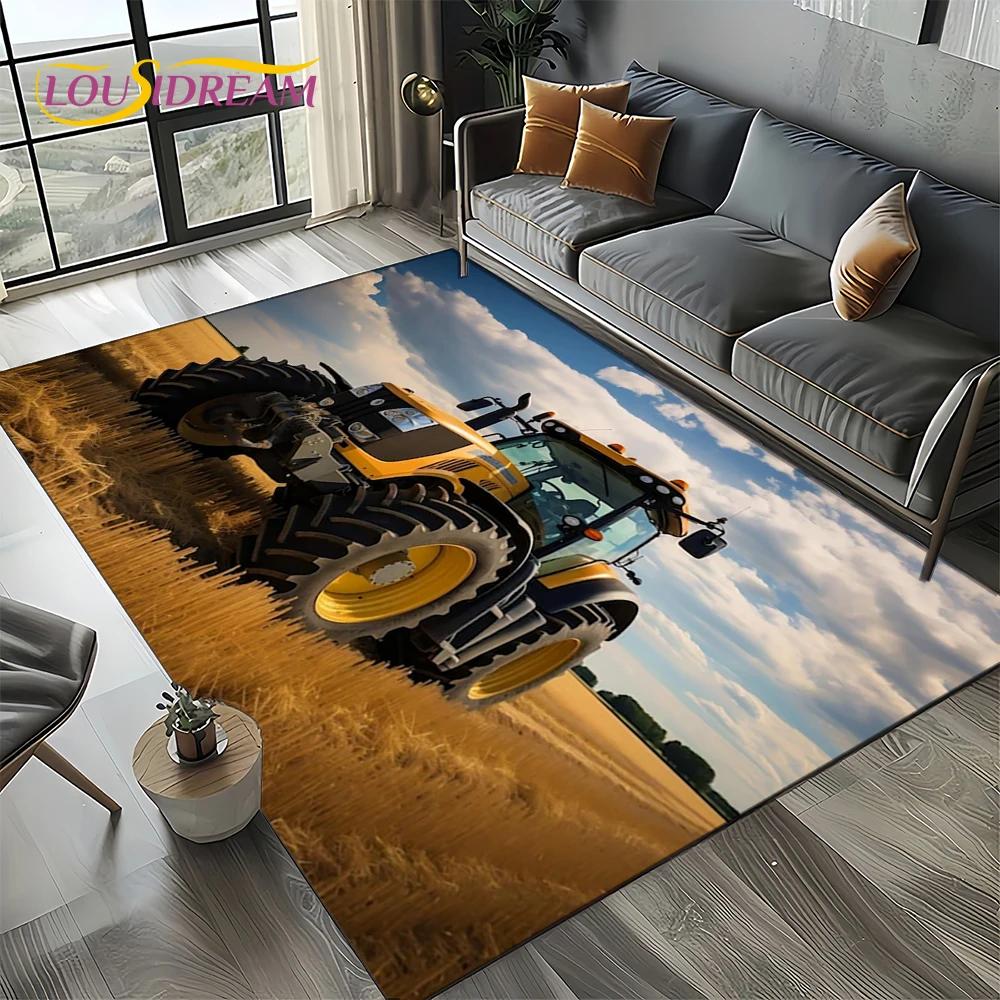 Retro Truck 3D Tractor Car 27 Style Carpet Rug for Living Room Bedroom Home Sofa Decoration,Kid Area Rug Non-slip Floor Mat Gift