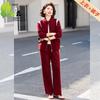 Stylish Spring Casual Two-Piece Suit for Middle-Aged and Elderly Women