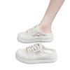 Breathable Little White Shoes Women's Shoes 2025 New Summer Net Shoes Popular Versatile Thick-soled Lace Thin Casual Board Shoes
