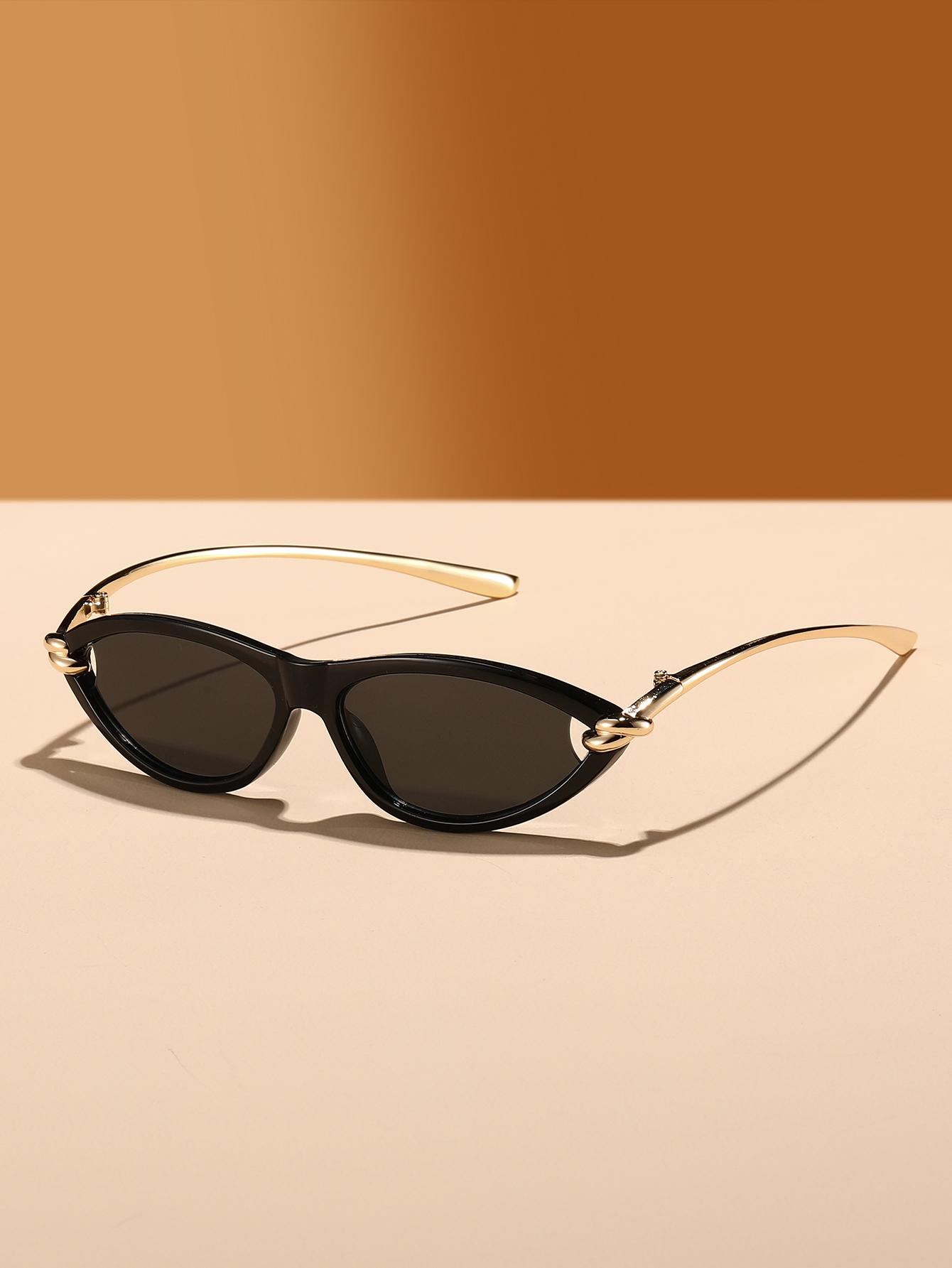 

1Pc Women s Fashion Glasses New Metal Hollow Cat Eye Niche Design Stylish Versatile Suitable for Daily Use and Vacation
