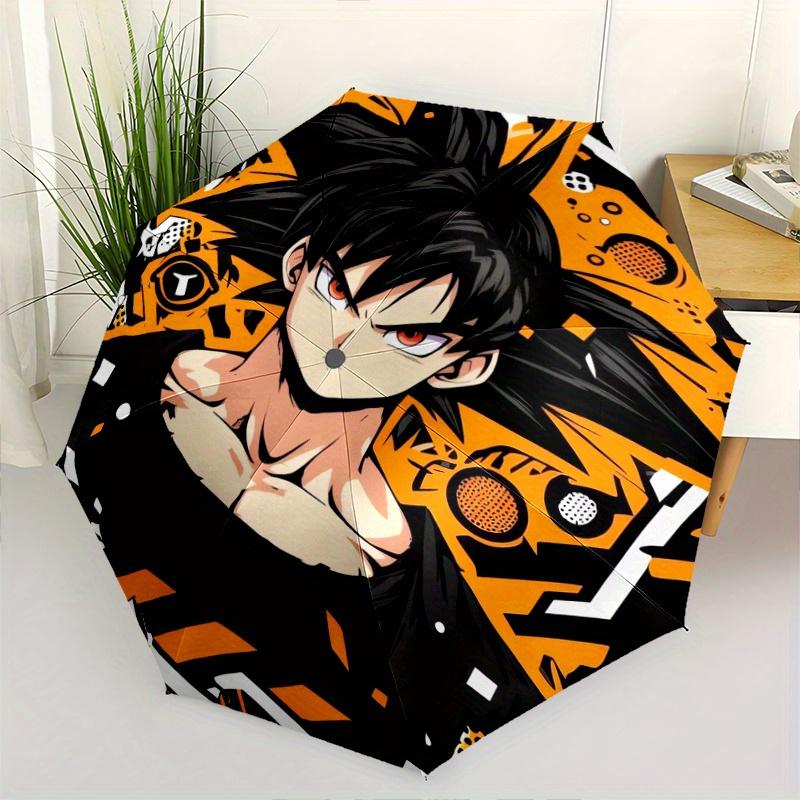 

Goku Dragon Ball Theme Automatic 3-Fold Umbrella Design, Cute Cartoon Pattern, Portable Outdoor Umbrella, Perfect, Holiday Gift for Disney fans.C027