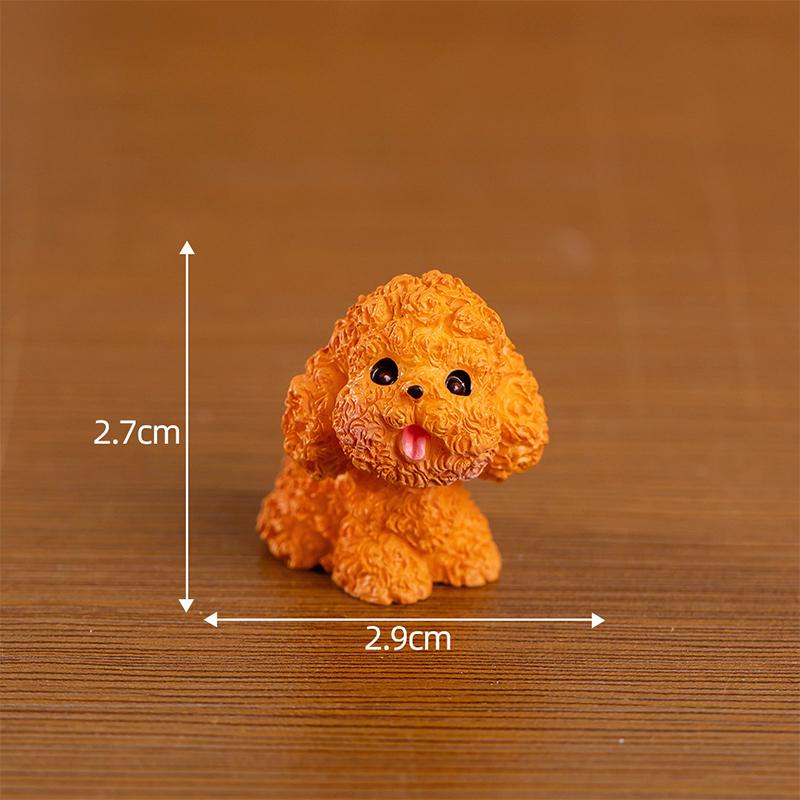 Cute Resin Mini Dog Puppy Animal Miniature Figure Home Ornament For Fairy Garden Micro Landscape Kawaii Potted Decorations