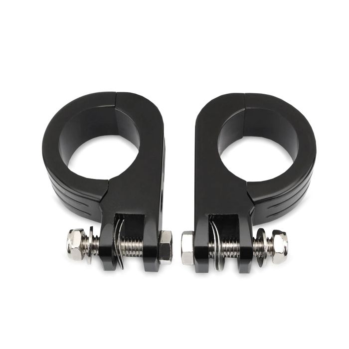 Support repose pieds pour pare cylindre 38mm compatible avec Harley Davidson HF6 noir