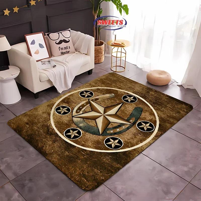 

Vintage Star Carpet Mat Rug Home Decoration Classic Geometric Pattern Living Room Floor Mat Living Room Decoration Bedroom Decor 40x60cm
