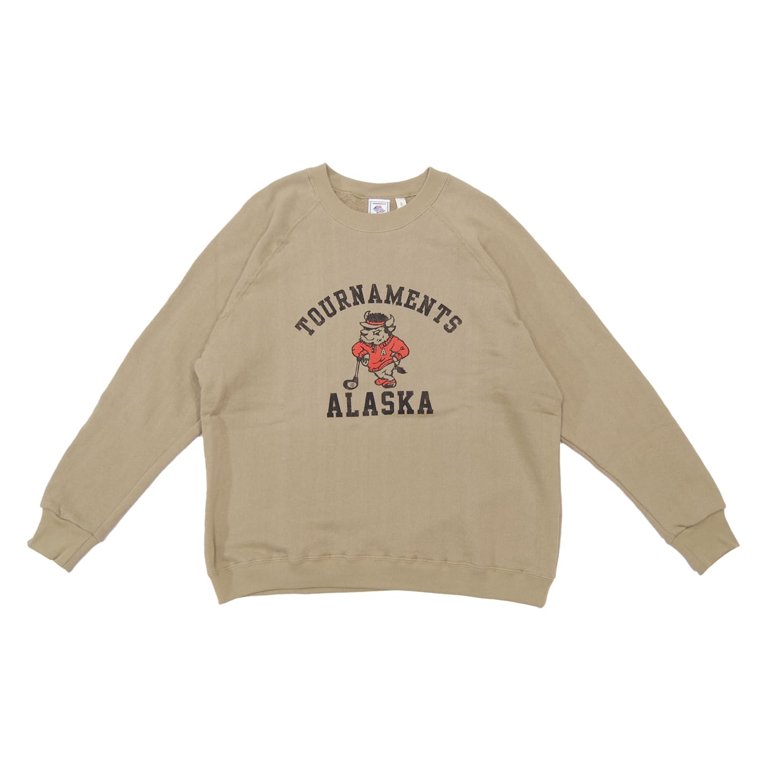 

J.E. Morgan Sweatshirt, Soft Knit Fleece Print Crew Sweatshirt, Coyote