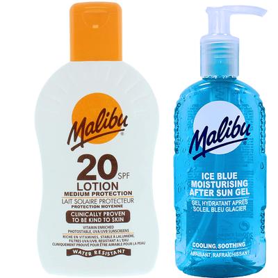Malibu Wasserdichter Balsam LSF20 200ml + After Sun Gel 200ml