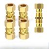 3-42mm1/8" 3/16" 1/4" 5/16" 3/8" 1/2" 3/4" 7/8" Inch Tube Compression Union Brass Pipe Fitting Connector Oil Water Fuel Gas