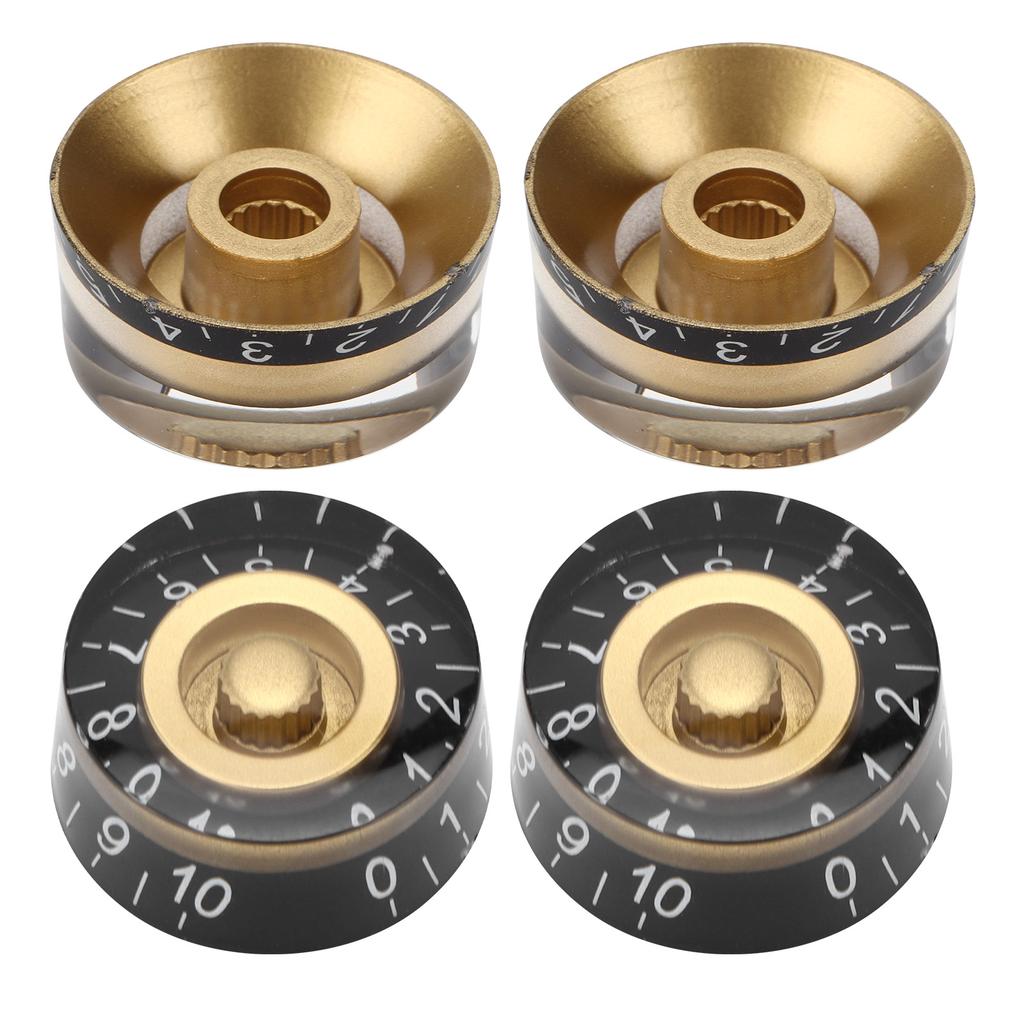 4 Stück Zylinderknöpfe E-Gitarren Lautstärkeregler Potentiometer für LP Gerader Zylindertyp