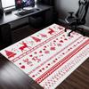 Weihnachten rot weiß Rentier Schneeflocke Muster Teppich Feiertagsdekoration festlicher Wohnzimmerteppich gemütliche Winterheimdekoration Xmas Geschenk