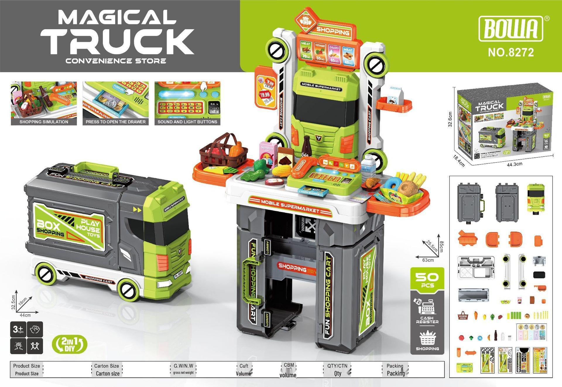 2-in-1 Kids Role-Play Truck: Kitchen BBQ & Medical Toy Set