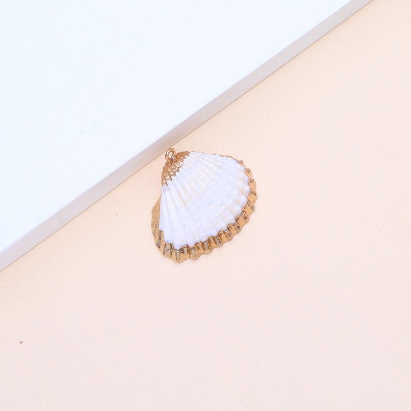 Electroplated Natural Shell Conch Scallop Pendant for DIY Necklace & Bracelet Jewelry