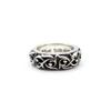 Personalized Sterling Silver Vine Ring for Couples – Trendy Unisex Retro Band