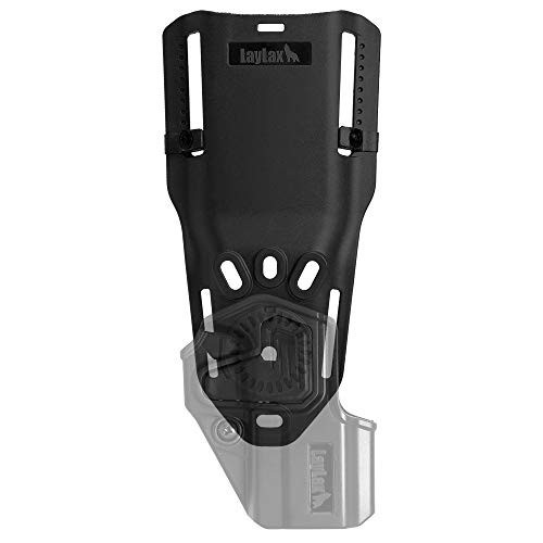 LayLax CQC Holster Attachment Drop Belt Loop [Black] Polymer Holster with One-Touch Attachment and Angle Adjustment