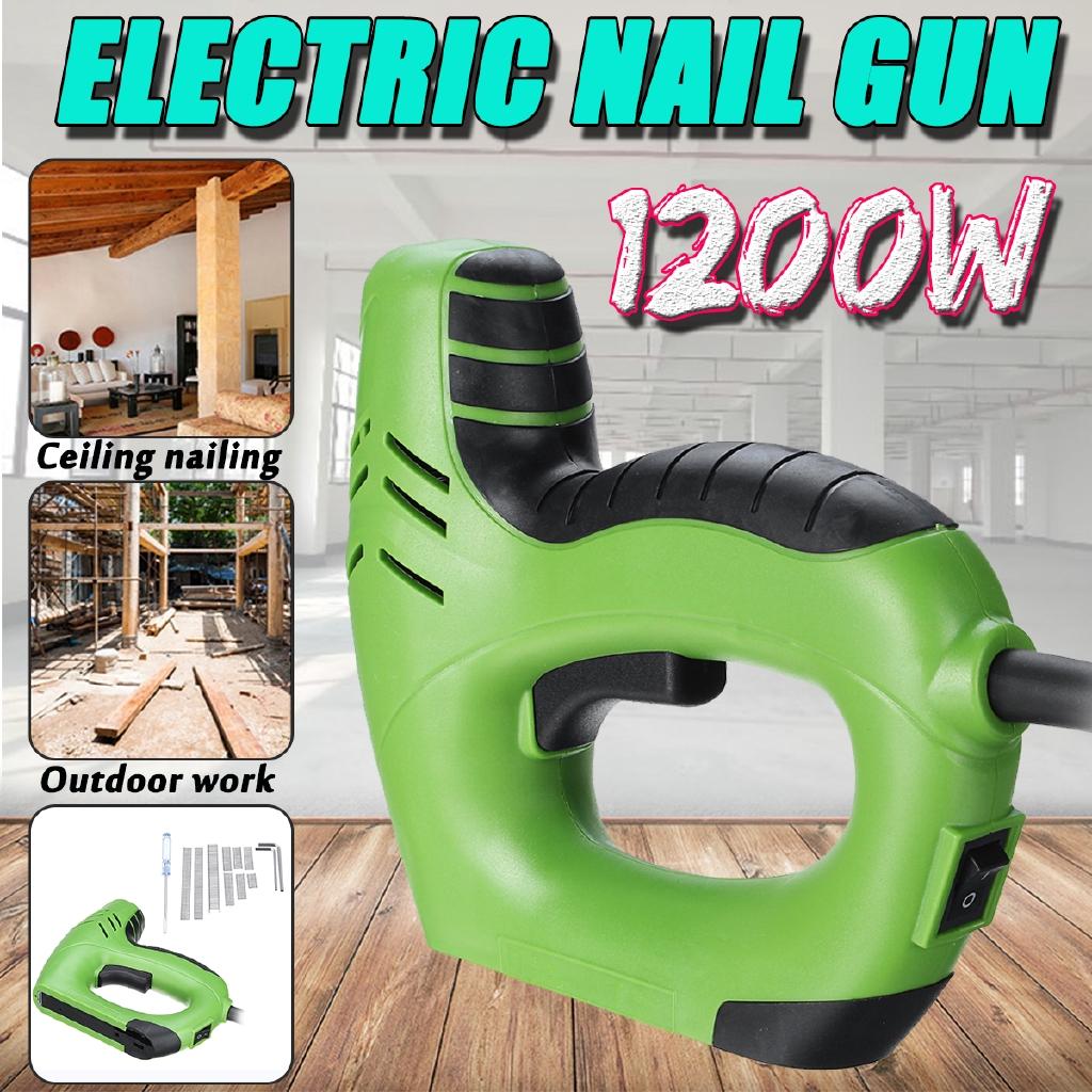 

Многофункциональный электрический степлер Прямые гвозди 10-14 мм/Кодовые гвозди 6-14 мм Двойного назначения Деревообрабатывающие гвоздезабивные пистолеты