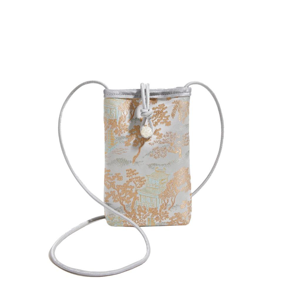 

Embroidery Chinese Style Handbag Silk Evening Purse Vintage Hanfu Shoulder Bags Special Events синий